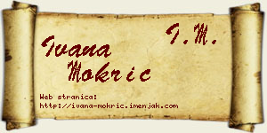 Ivana Mokrić vizit kartica